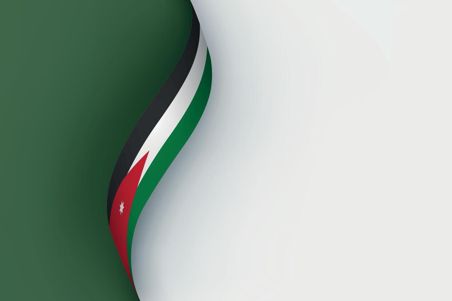 Jordan flag on Waving ribbon vector
