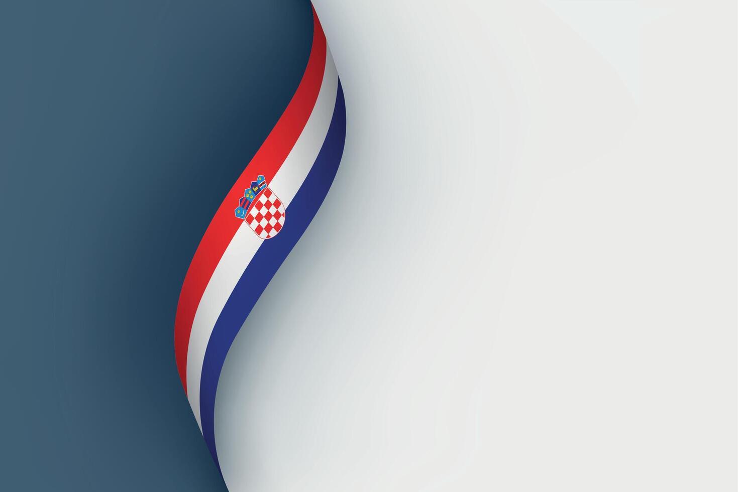 Croatia flag on Waving ribbon vector