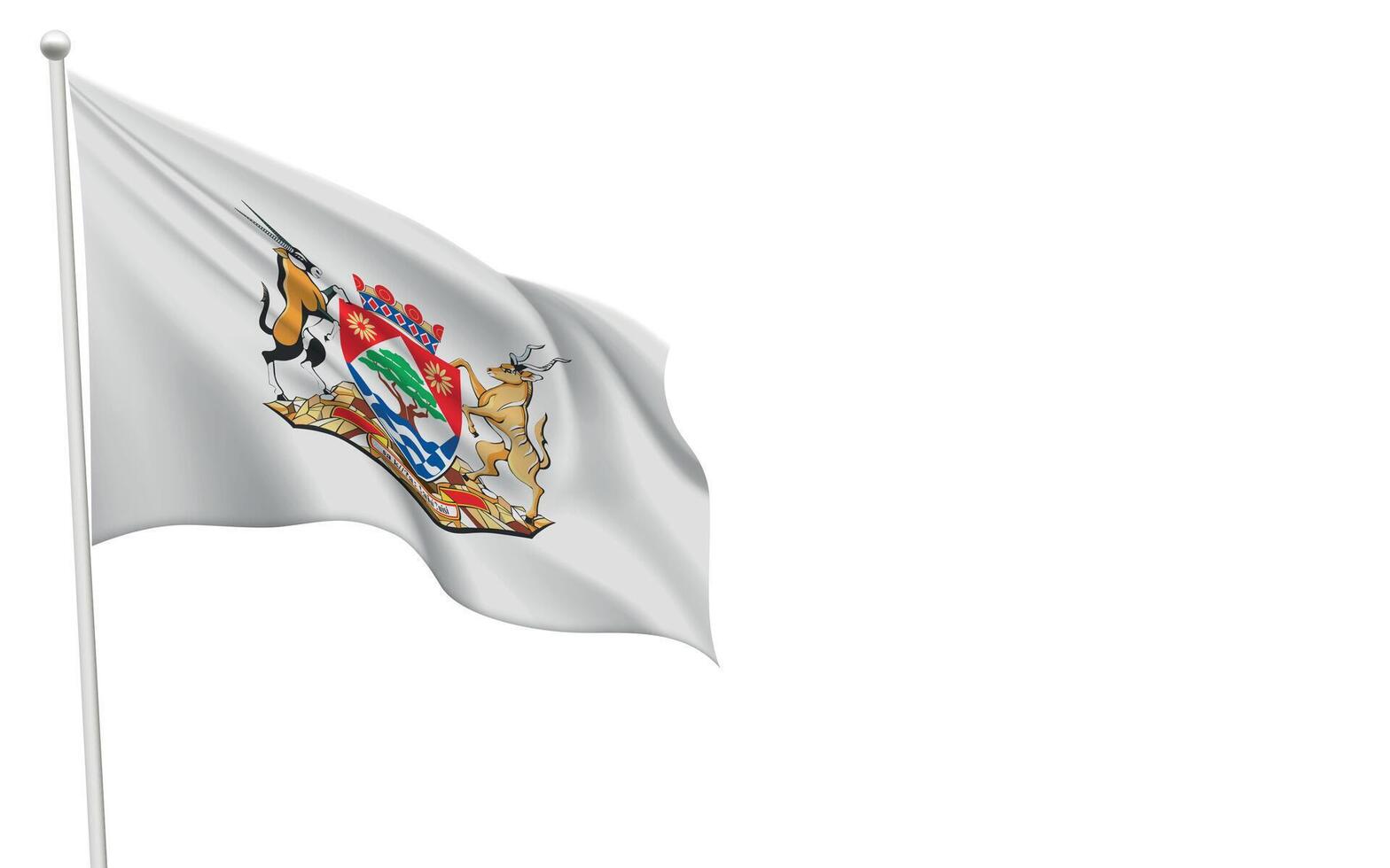 Isolated waving flag of Northern Cape is a province South Africa vector