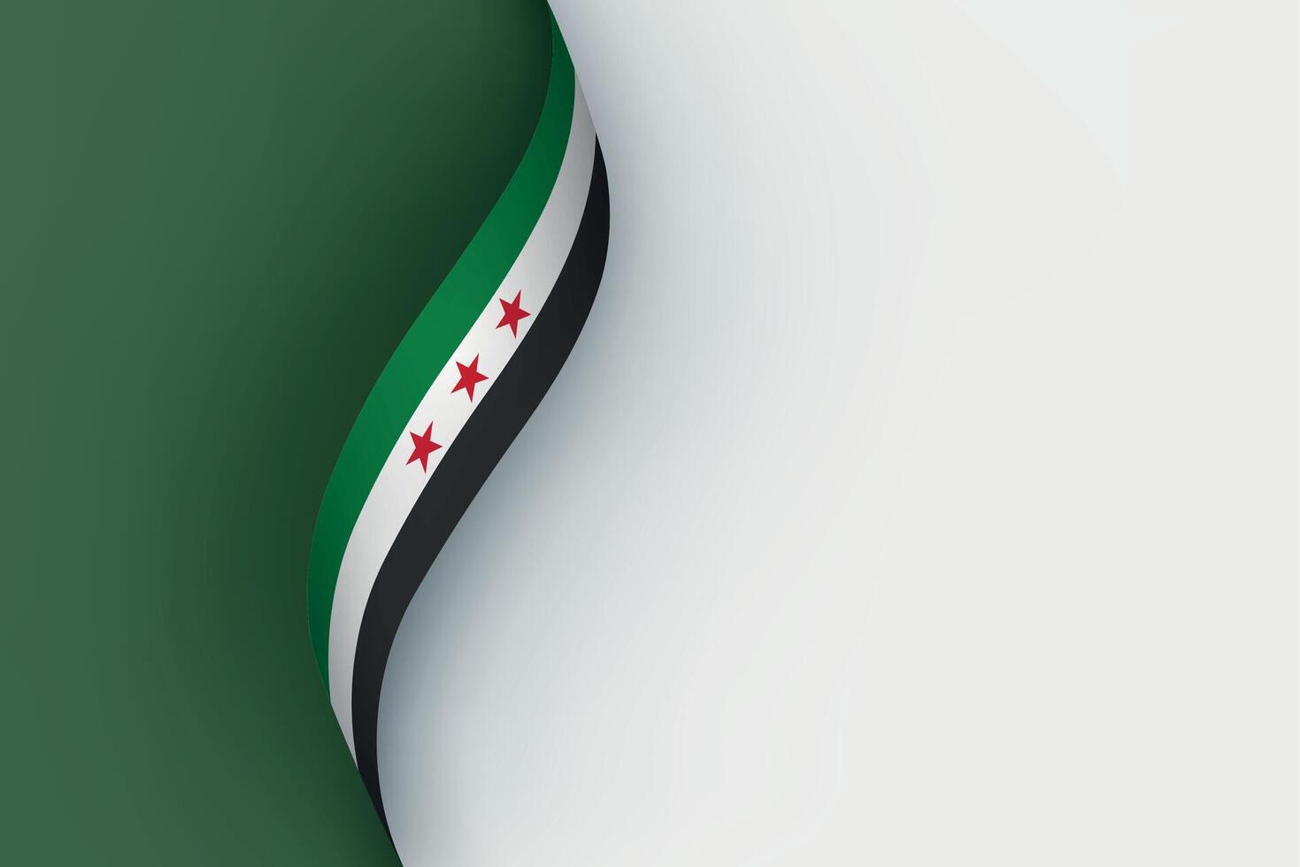 Syria flag on Waving ribbon vector
