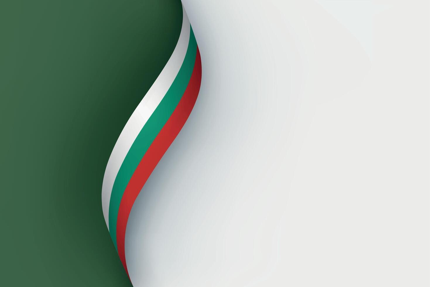 Bulgaria flag on Waving ribbon vector