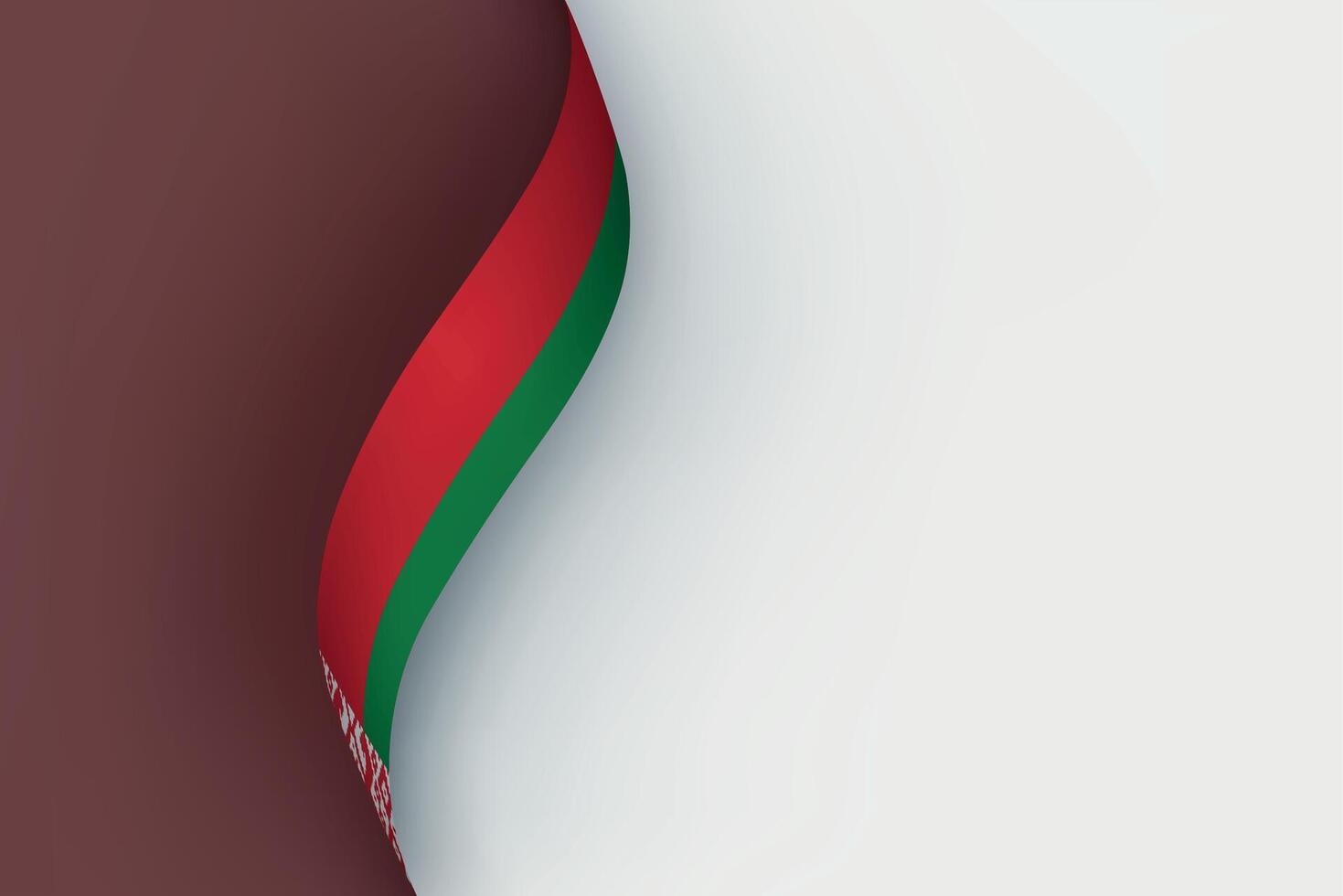 Belarus flag on Waving ribbon vector