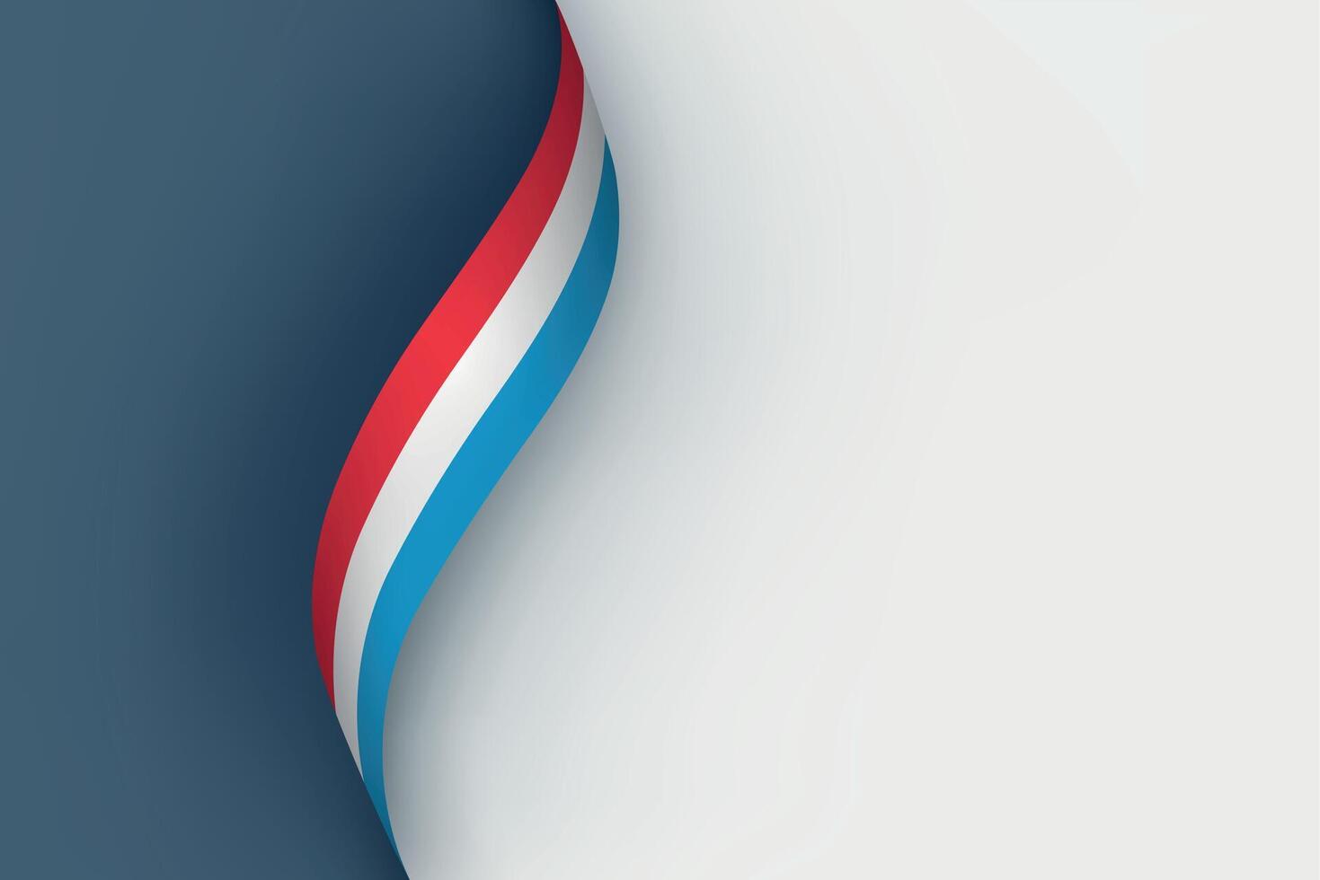 Luxembourg flag on Waving ribbon vector