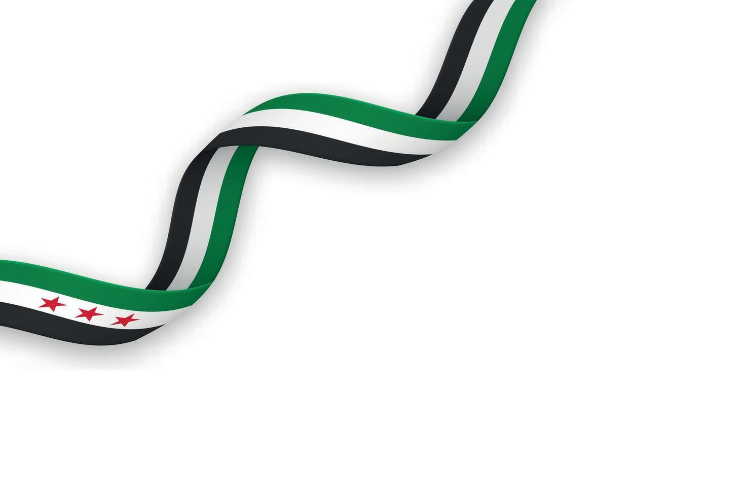 Syria Flag Ribbon Design with Text vector