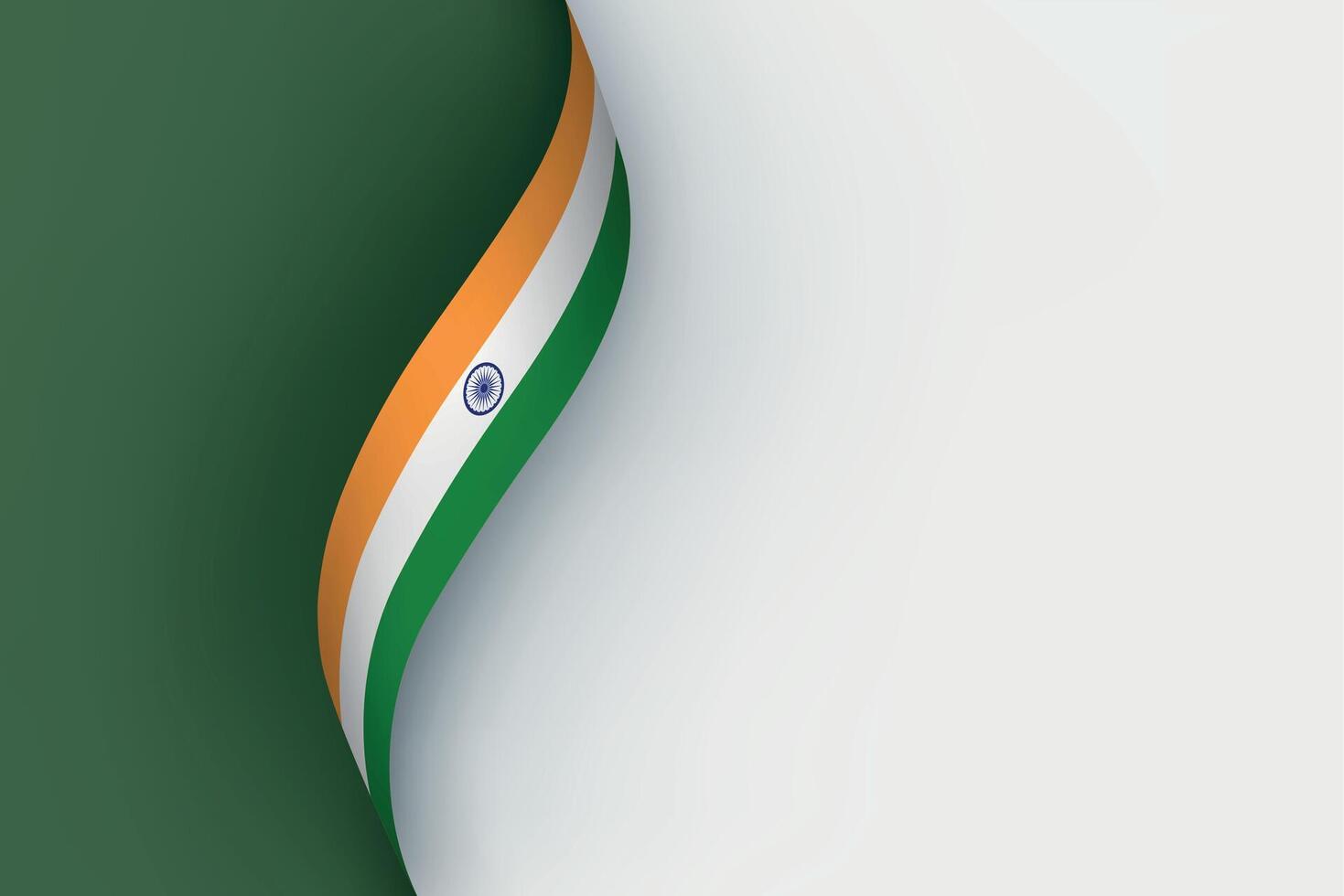 India flag on Waving ribbon vector
