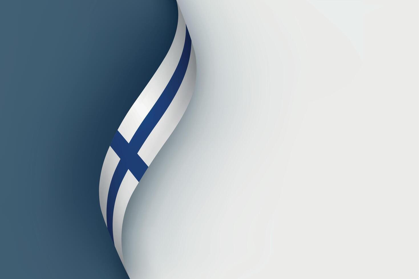Finland flag on Waving ribbon vector