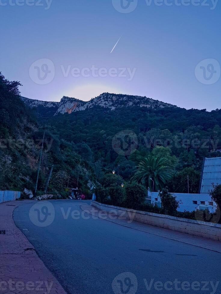 Ain Bouanane - A Panoramic Gem of Tetouan, where the stunning Torreta of Bouanane offers a captivating view above the hills, overlooking the vibrant city of Tetouan, Morocco photo