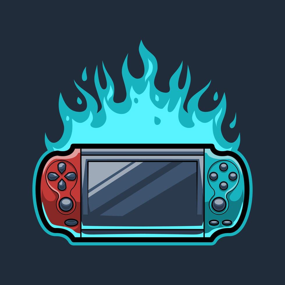 Nintendo Switch Console Games Mascot Illustration is perfect for your brand business vector