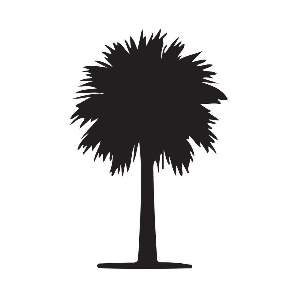 Silhouette Illustration of a Palmetto Tree vector