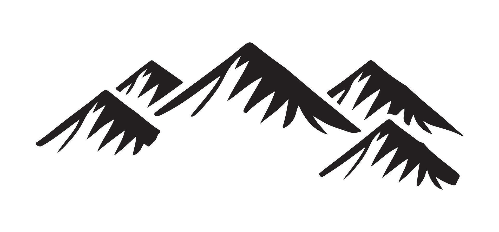 Silhouette of Majestic Mountain Range Landscape vector