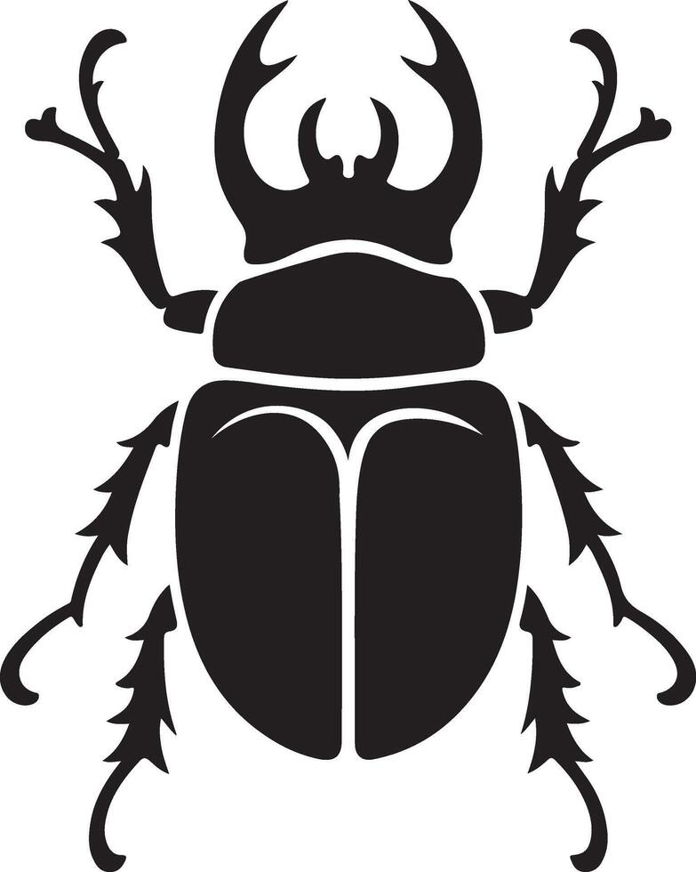 Stag Beetle Silhouette Icon for Designs vector