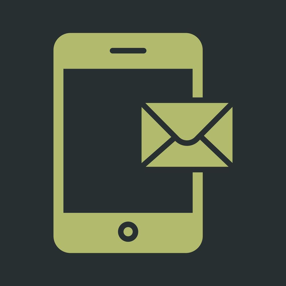 Mobile E-mail Icon Design vector