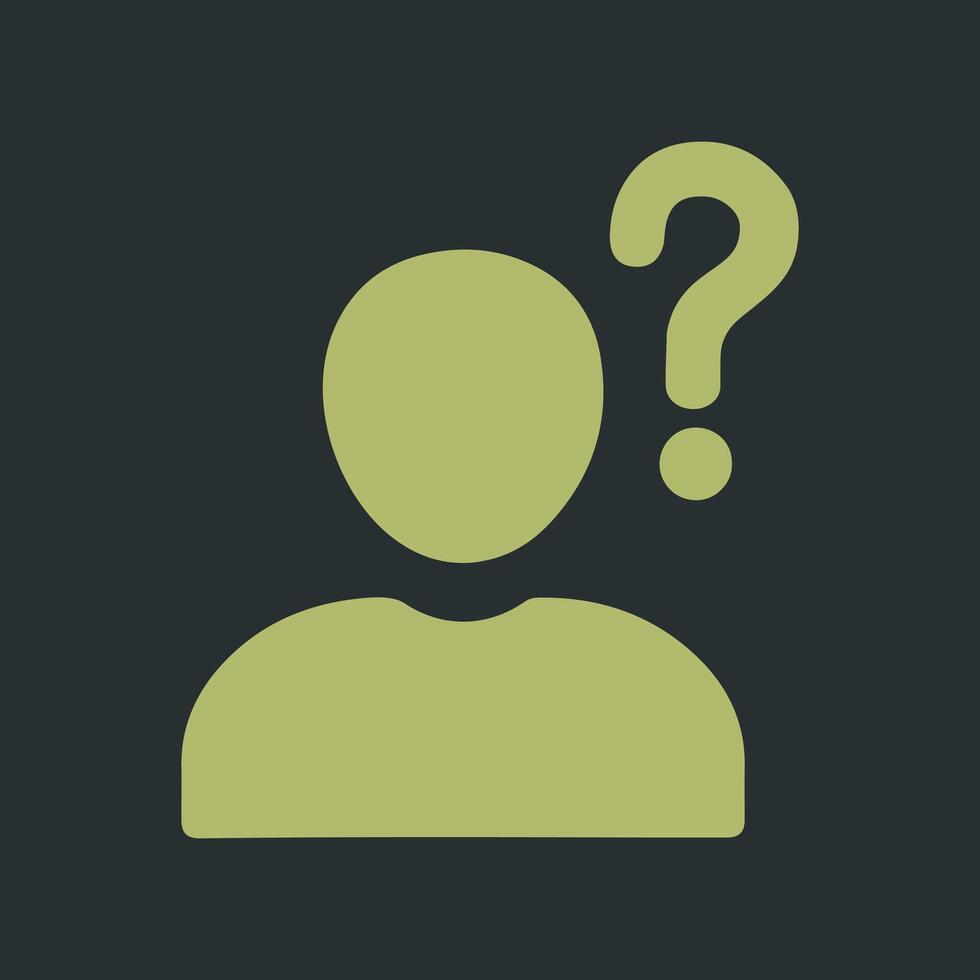 Confused Person Icon Design vector