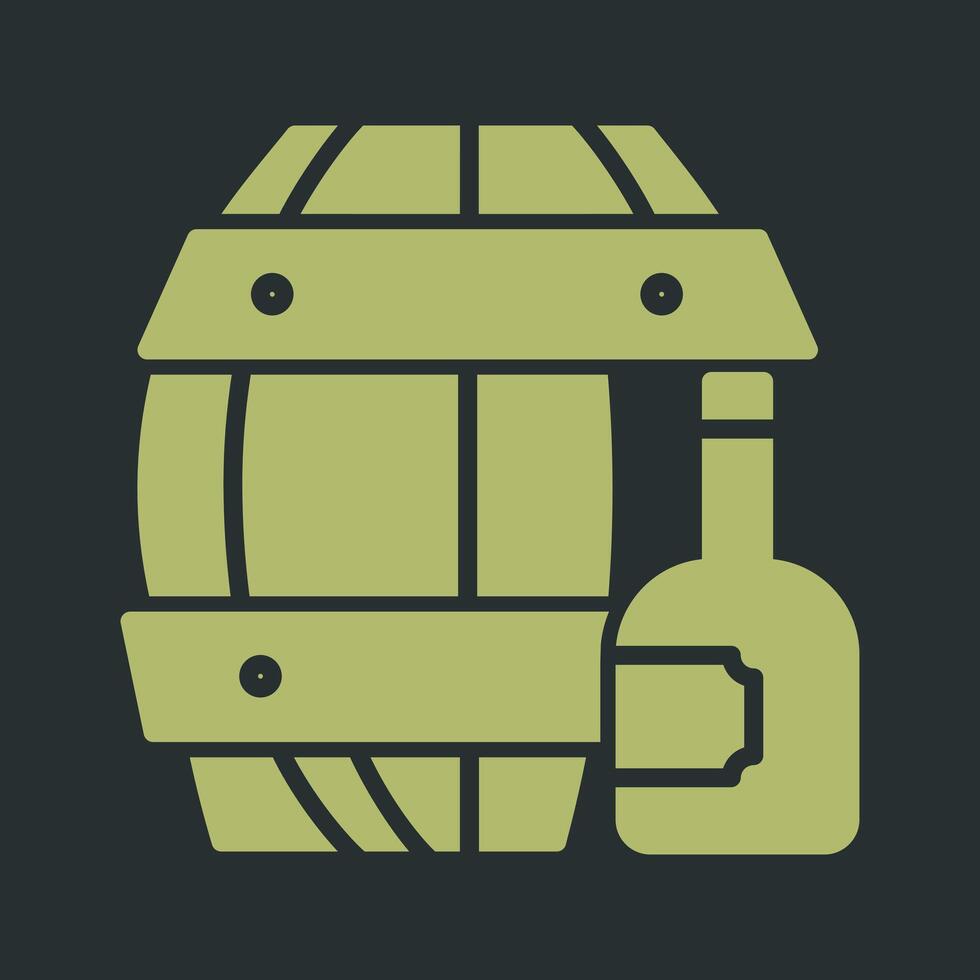 Wine Barrel Icon Design vector