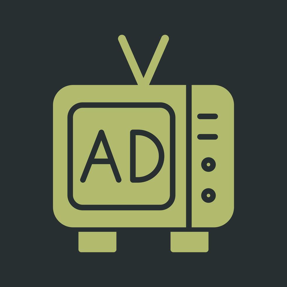 TV Commercial Icon Design vector