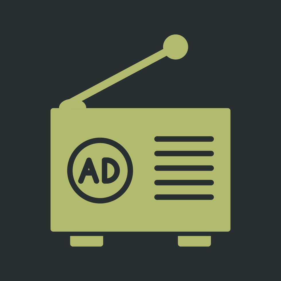 Radio Ad Icon Design vector