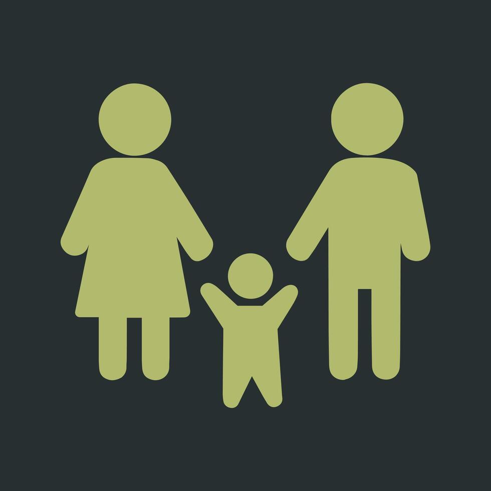 Family Photo Icon Design vector