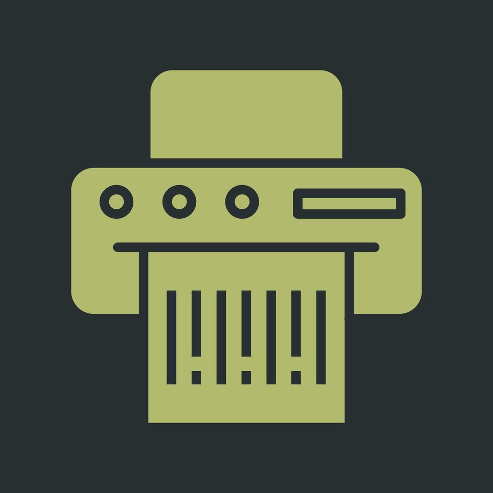Barcode Printing Icon Design vector