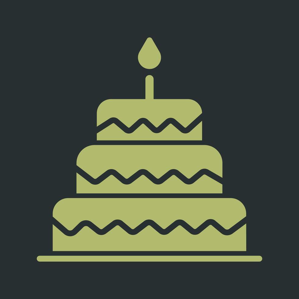 Cake Topper Icon Design vector