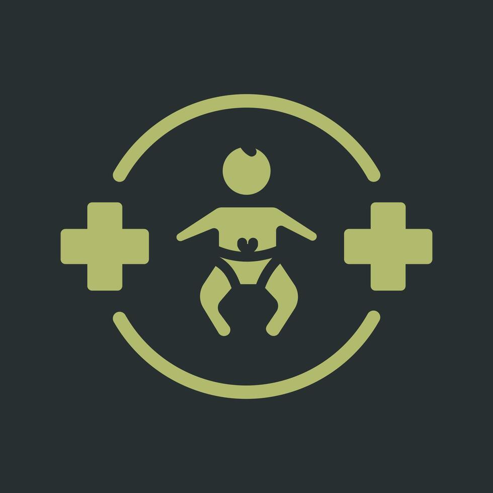 Pediatric Care Icon Design vector