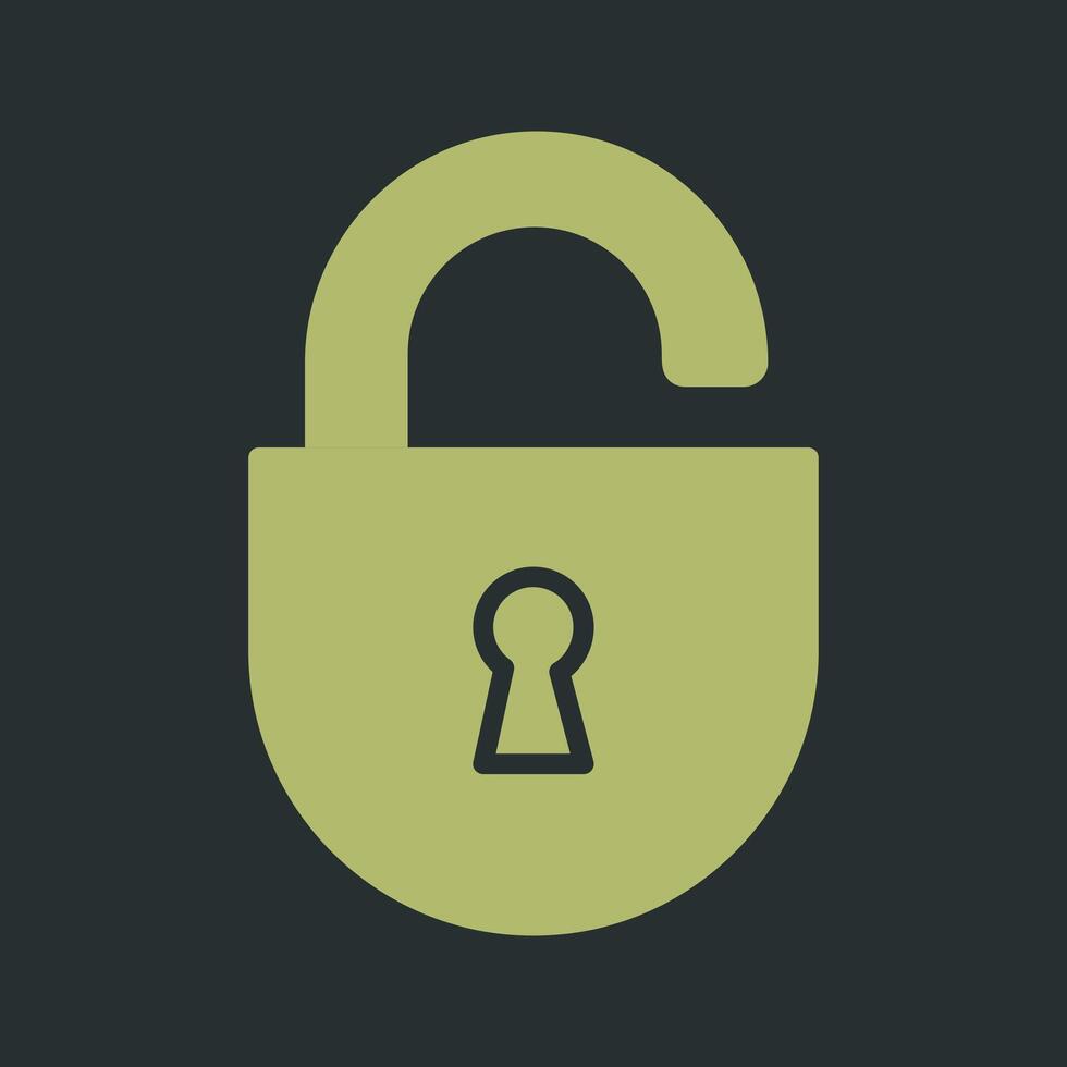 Open Lock Icon Design vector