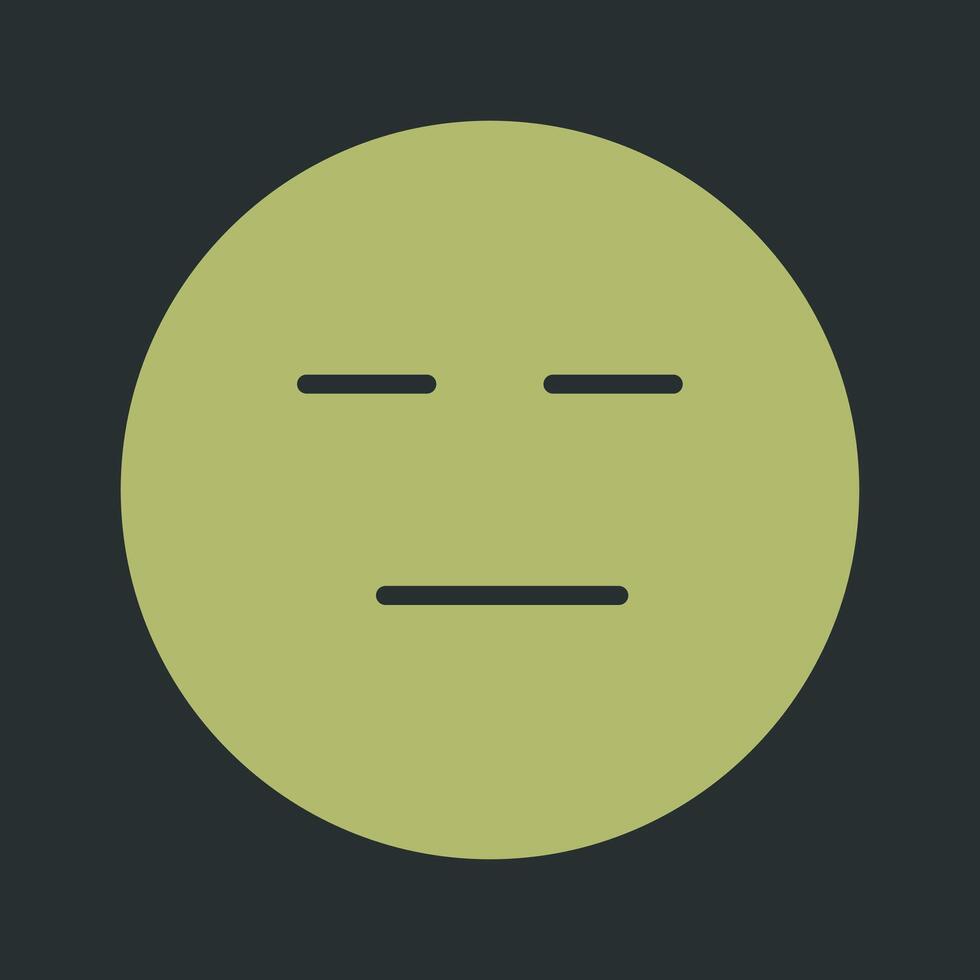Neutral Face Icon Design vector