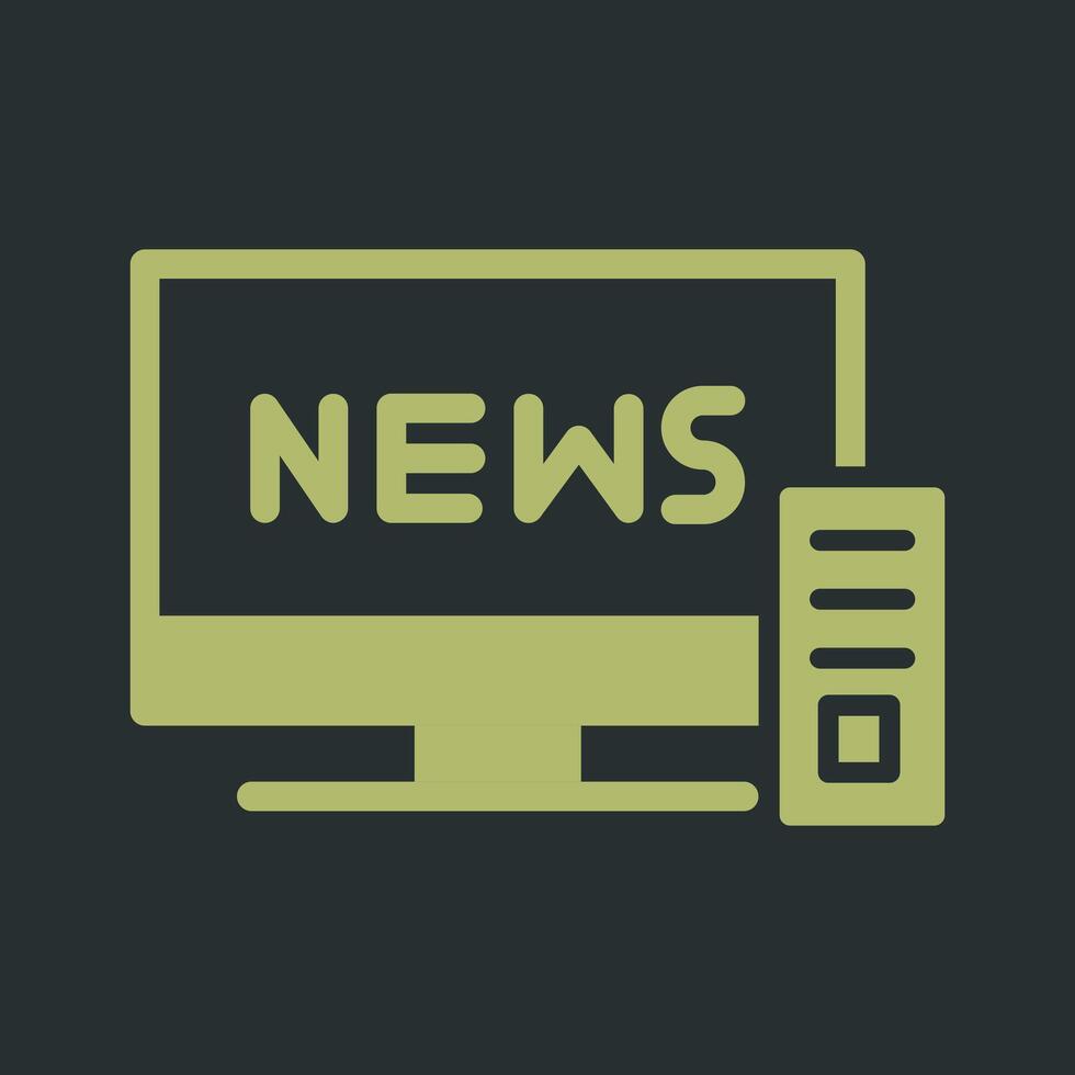 TV News Icon Design vector