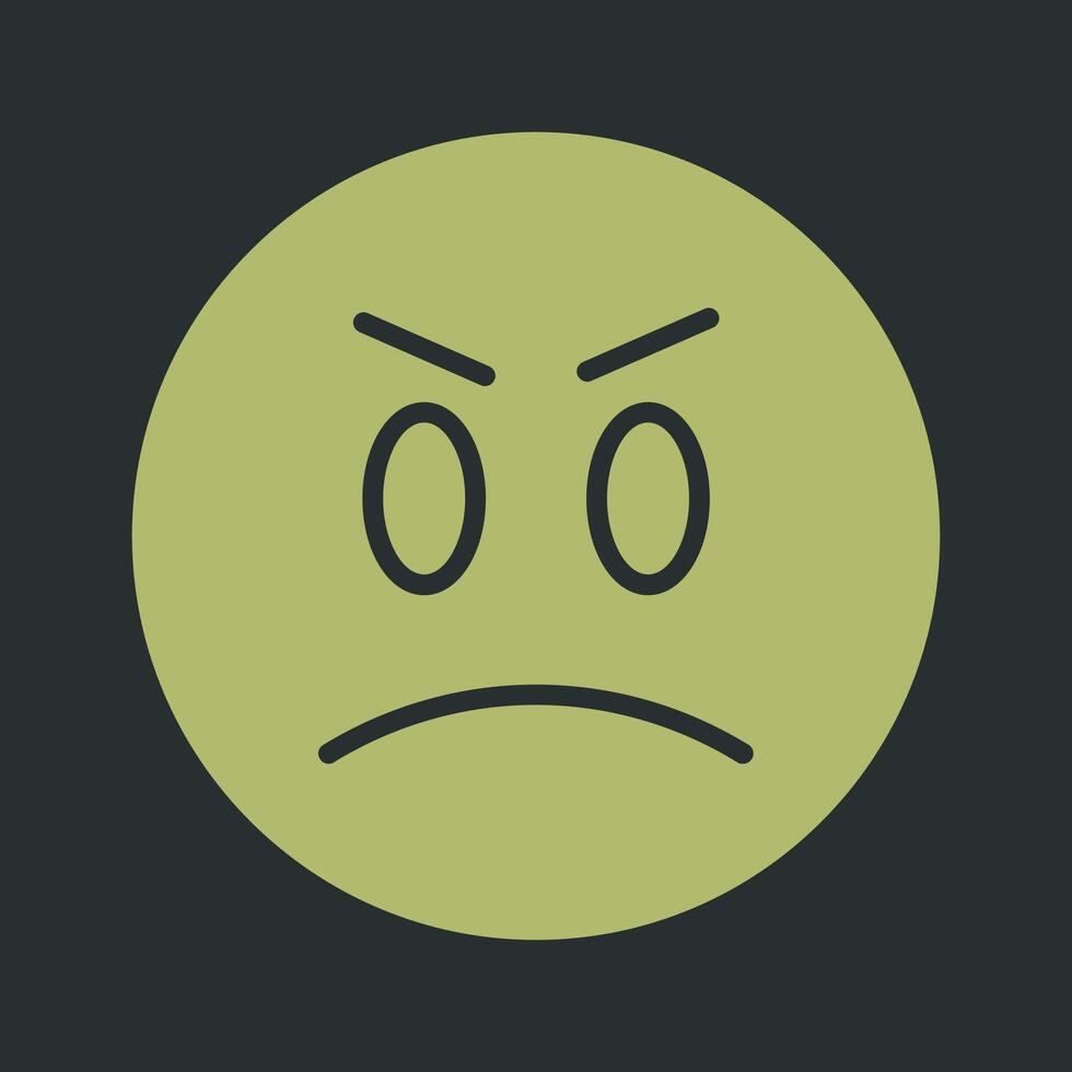 Angry Face Icon Design vector