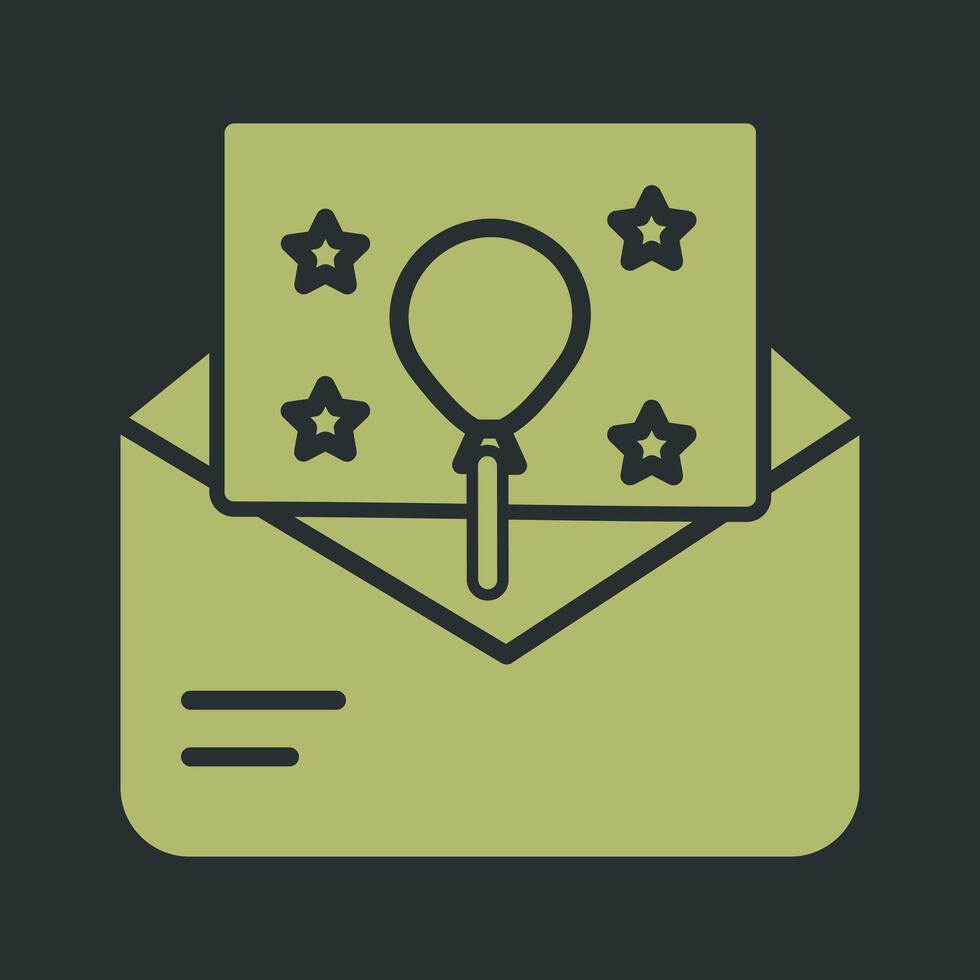 Party Invitation Icon Design vector