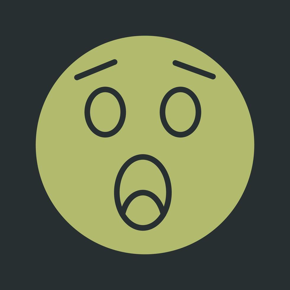 Astonished Face Icon Design vector
