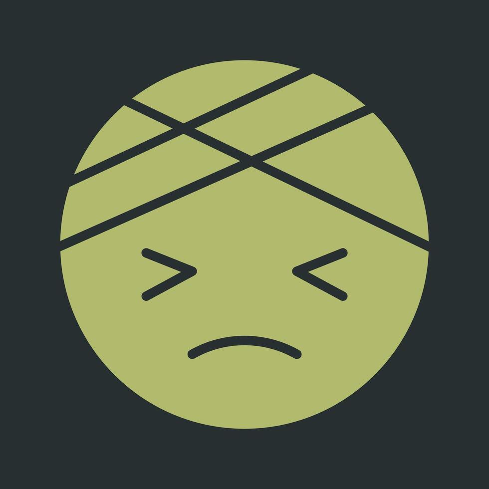 Face with Head-Bandage Icon Design vector