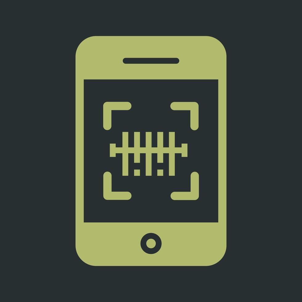 Mobile Scanning Icon Design vector