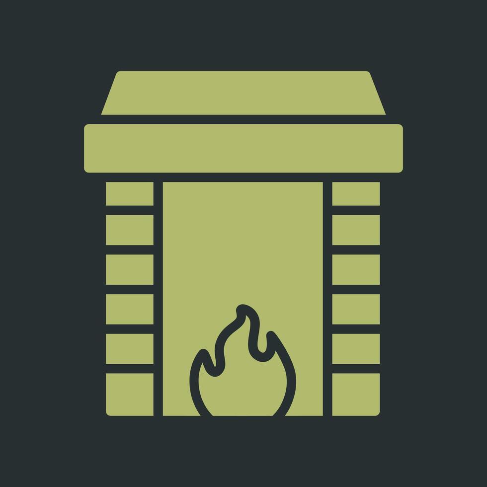 Fireplace Icon Design vector