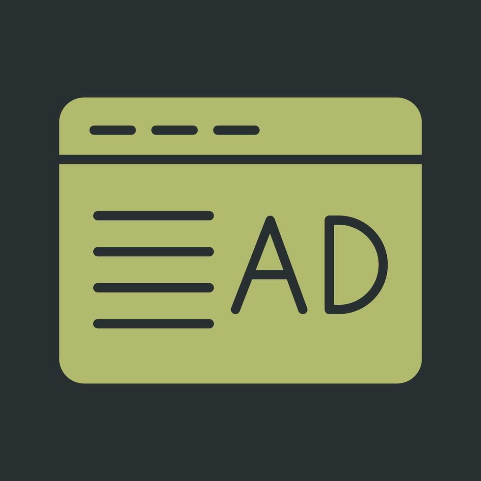 Ad Placement Icon Design vector