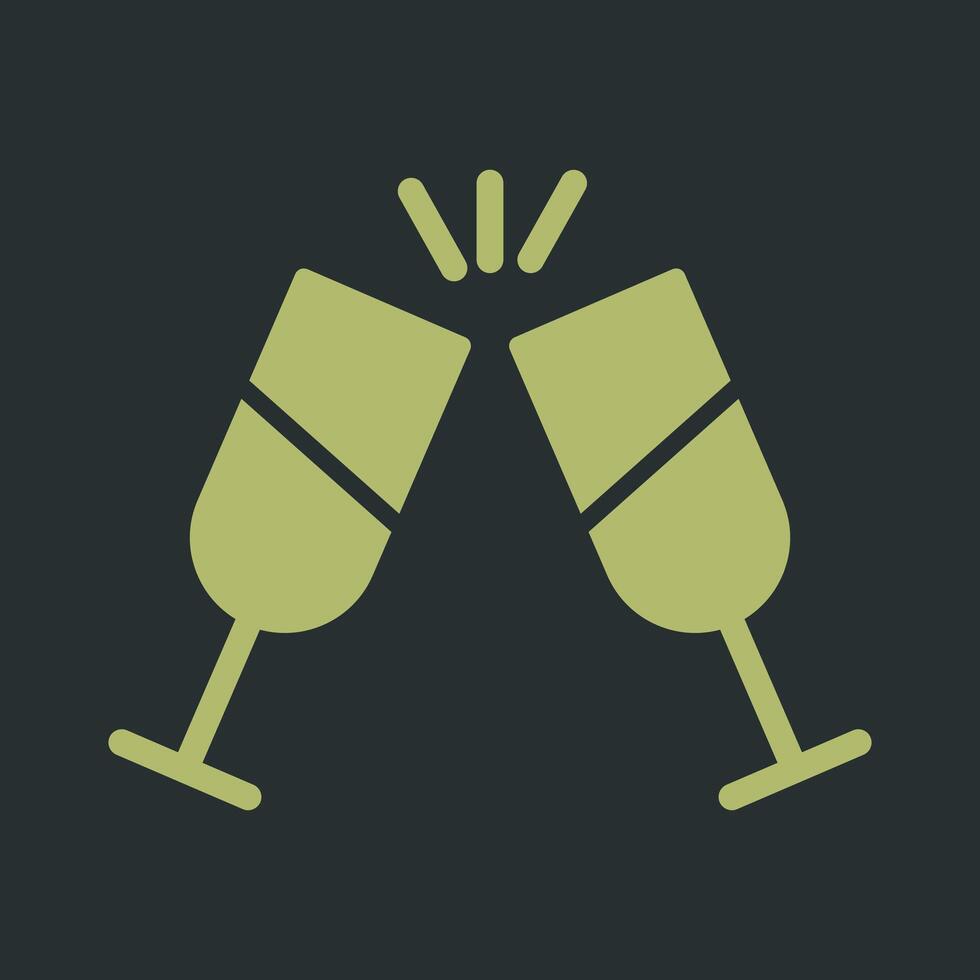 Champagne Toast Icon Design vector