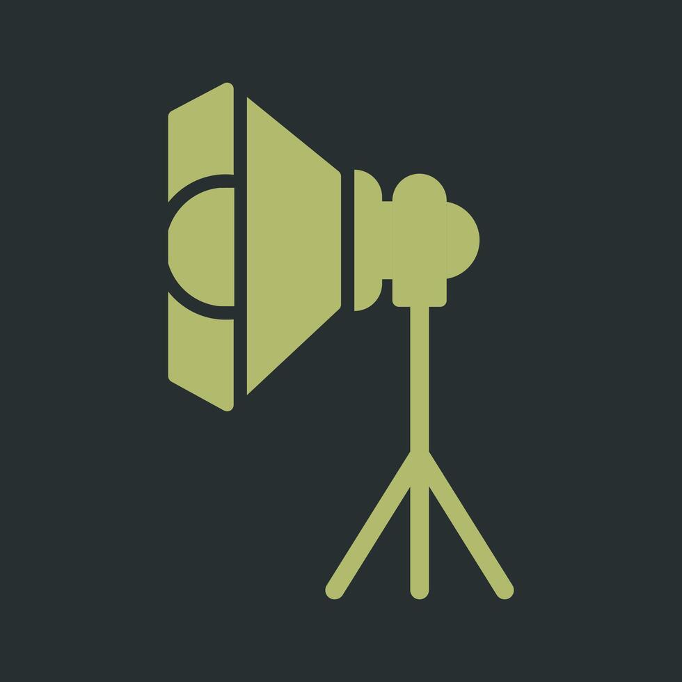 Photography Studio Lights Icon Design vector