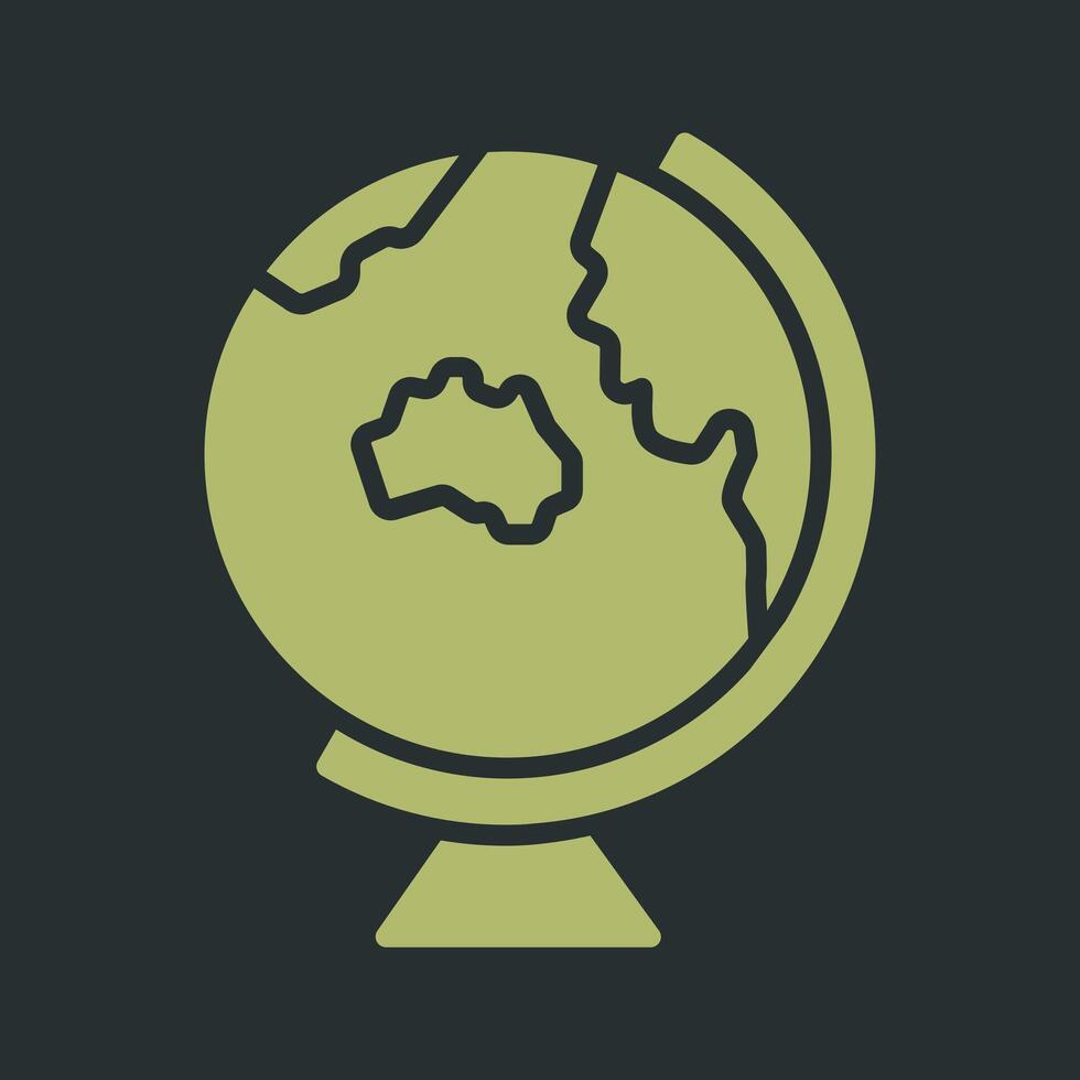 Earth Globe Asia Australia Icon Design vector