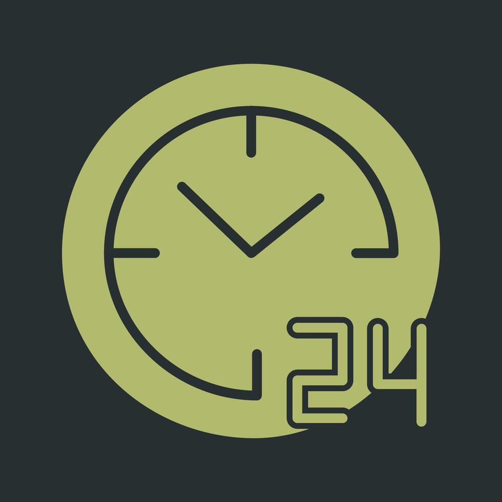 24 Hours Icon Design vector