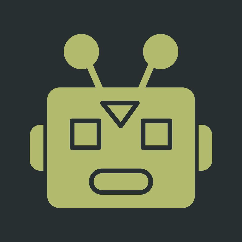 Robot Face Icon Design vector