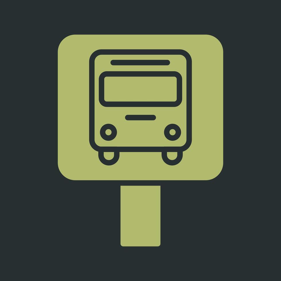 Bus Stop Icon Design vector