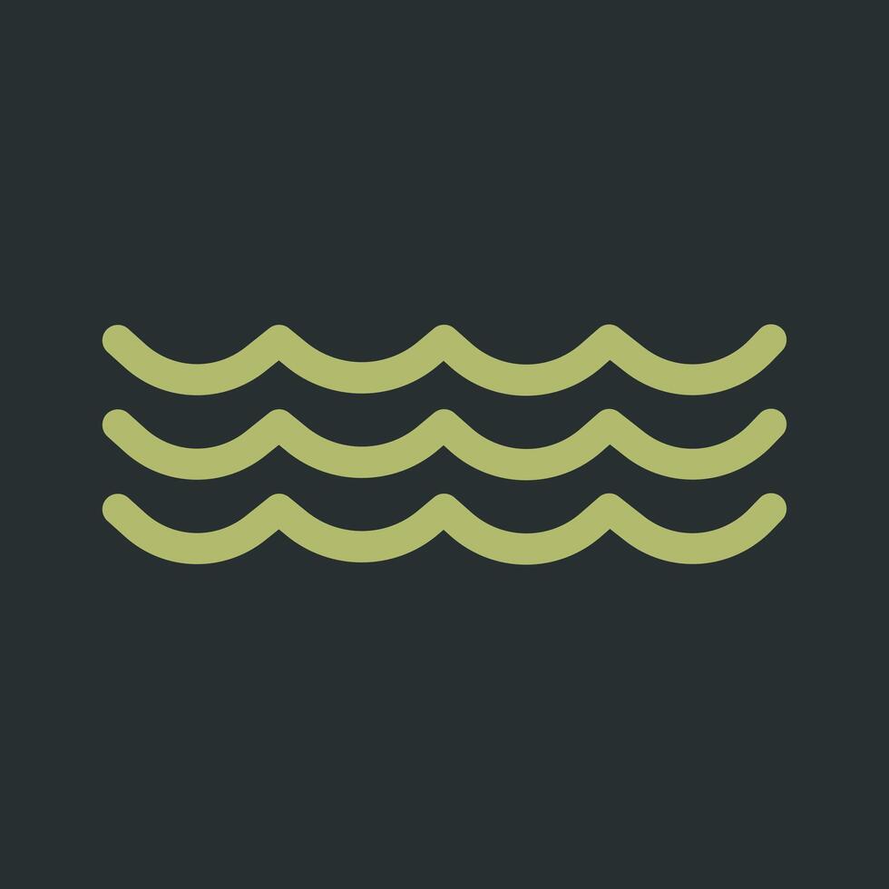 Water Wave Icon Design vector