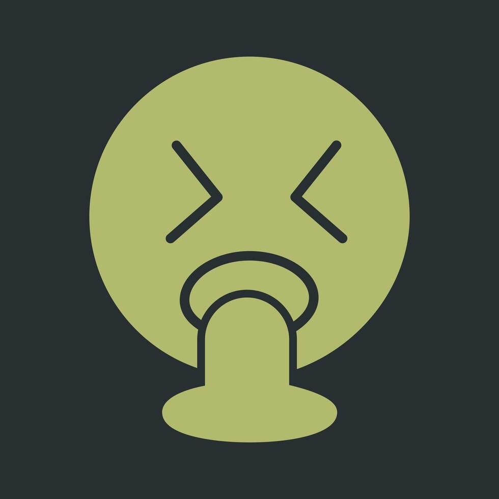 Face Vomiting Icon Design vector