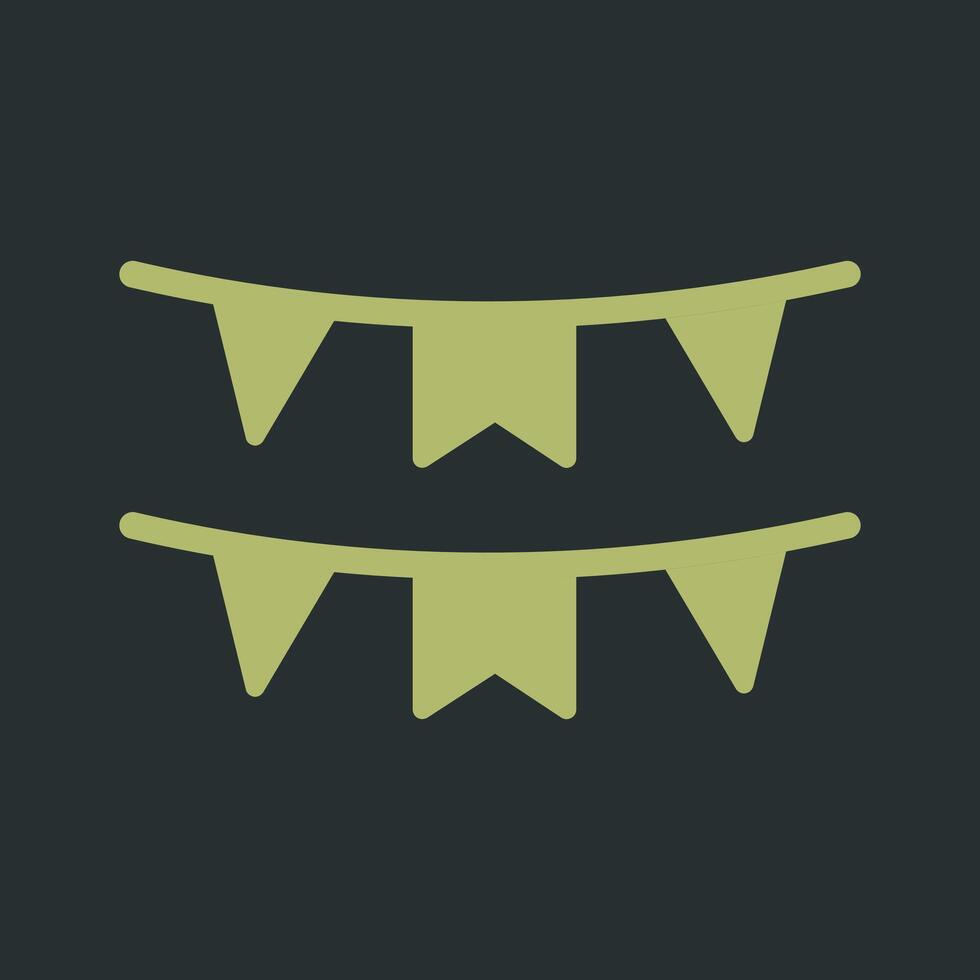 Bunting Flags Icon Design vector