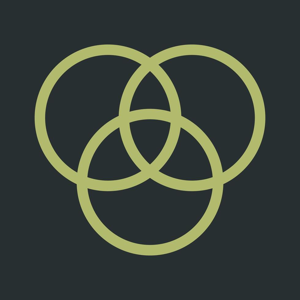 Venn Diagram Icon Design vector