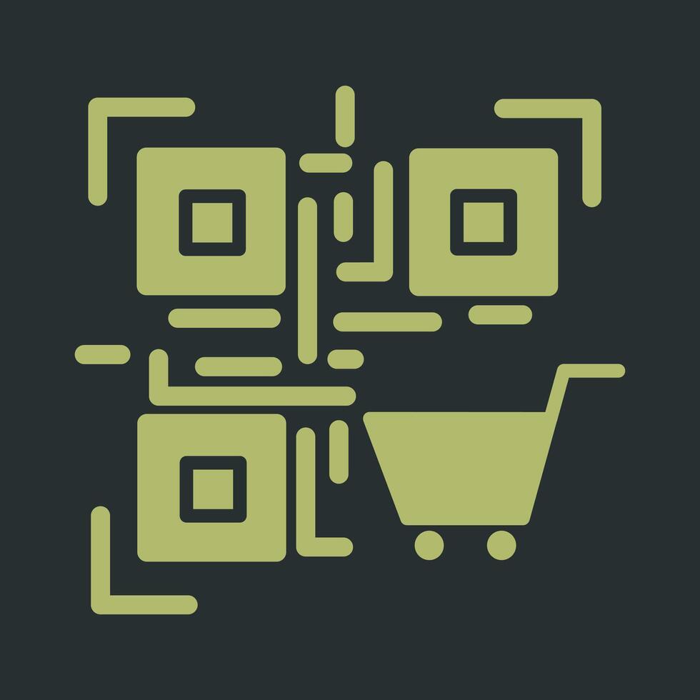 QR Code Shopping Icon Design vector