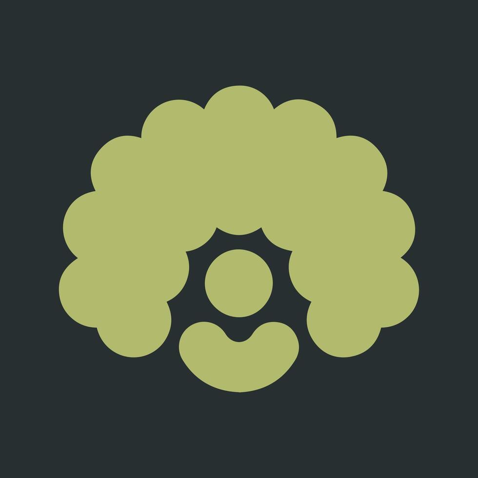 Clown Wig Icon Design vector
