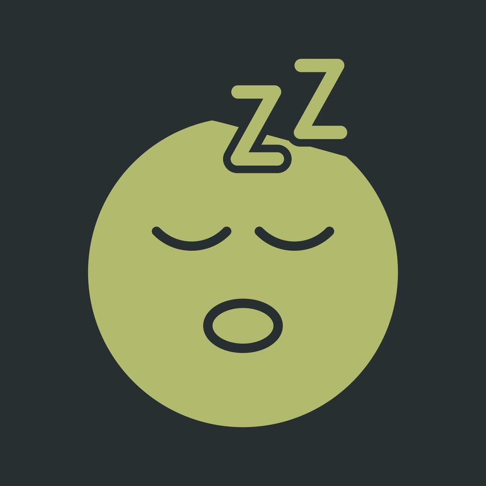 Sleeping Face Icon Design vector