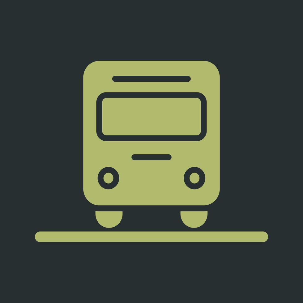 Oncoming Bus Icon Design vector