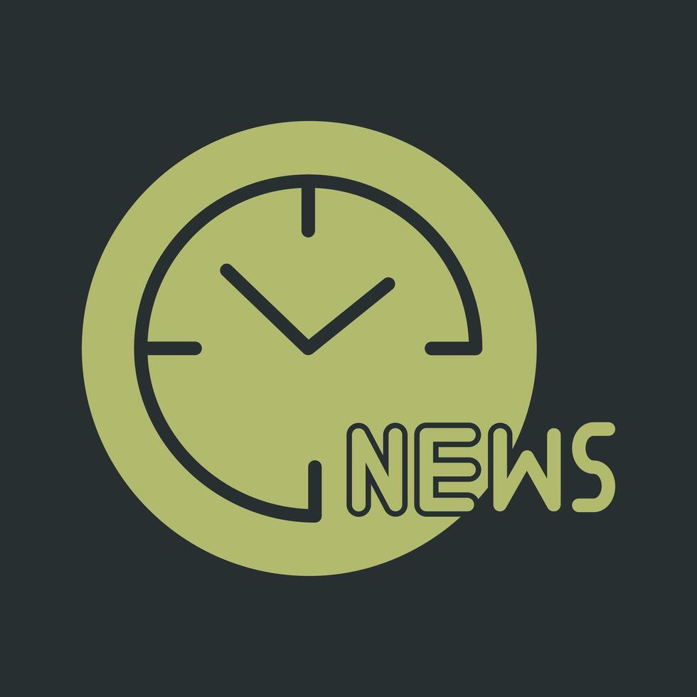 News Hour Icon Design vector