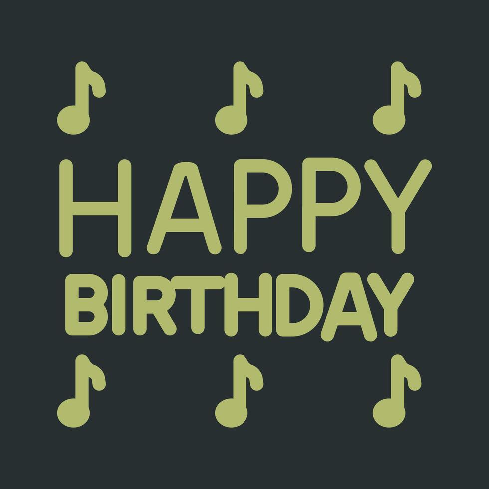 Happy Birthday Song Icon Design vector